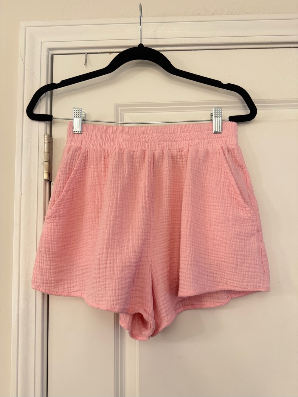 Women’s Pink Cotton Gauze Shorts